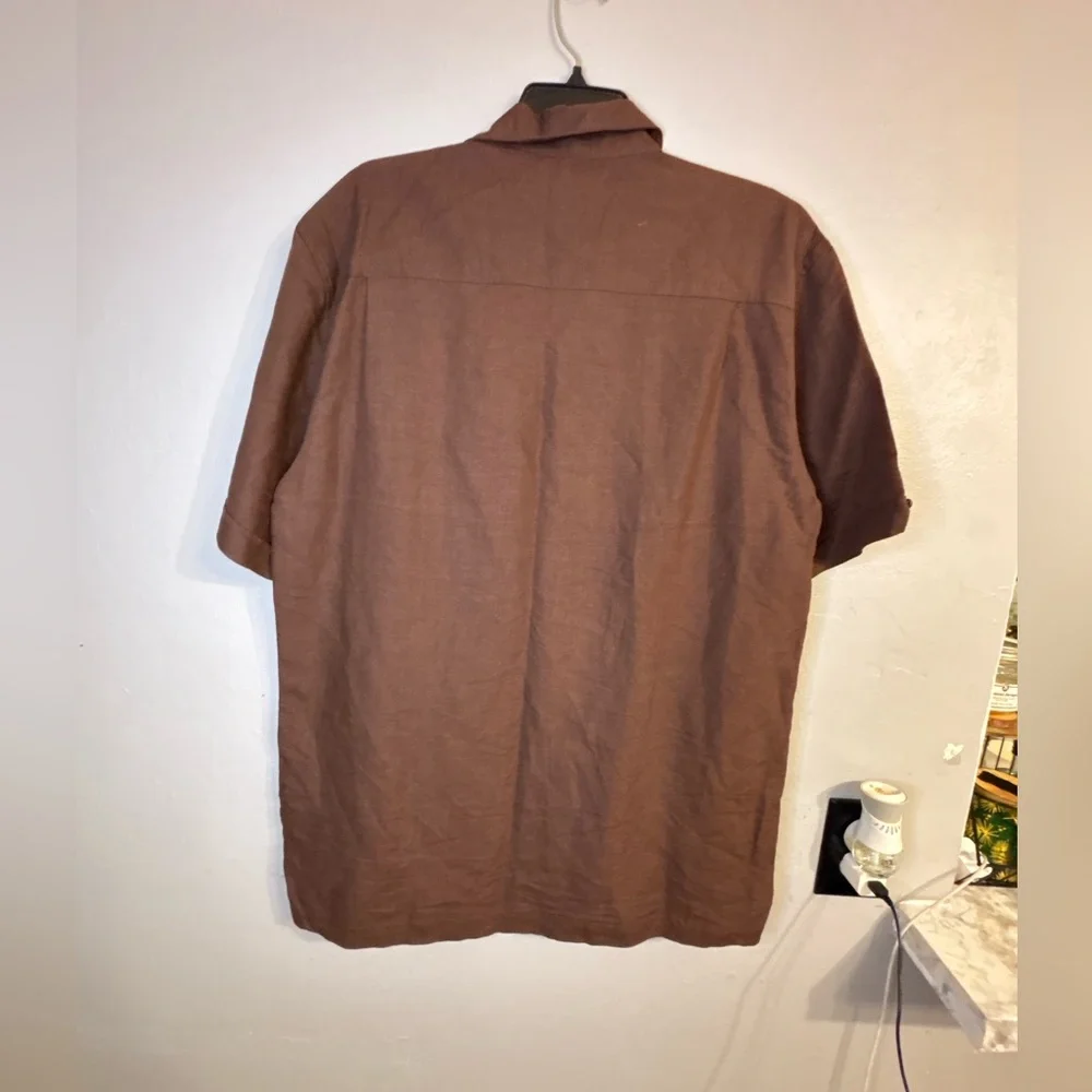 Cubavera Rich Brown Casual Shirt - Picture 2 of 7